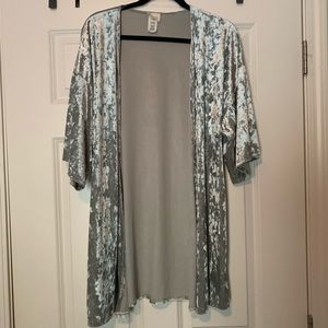 Caution To the Wind Crushed Velvet Cardigan